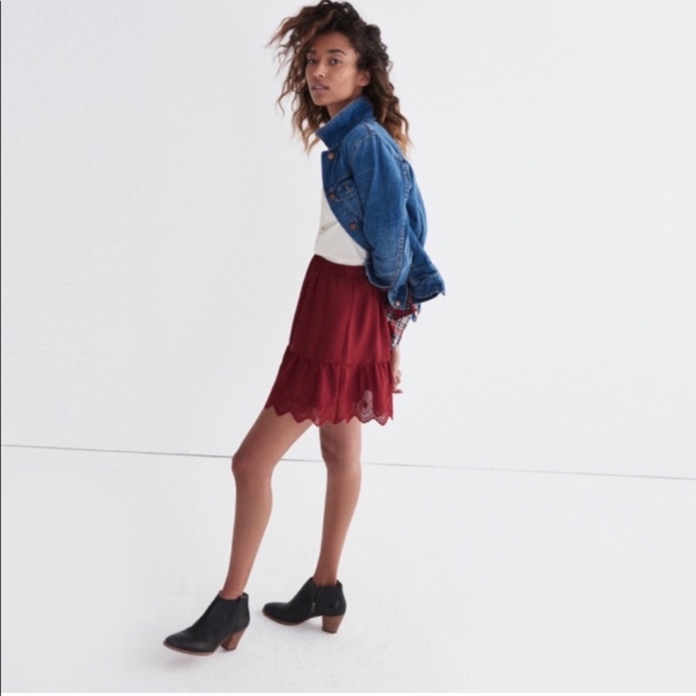 Madewell skirt - red miniskirt